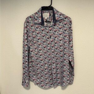 Men's Floral Button Down Shirt - Multicolor